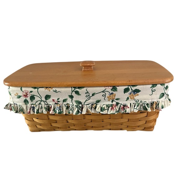 Longaberger Vanity Basket With Cloth EUC - Picture 3 of 7